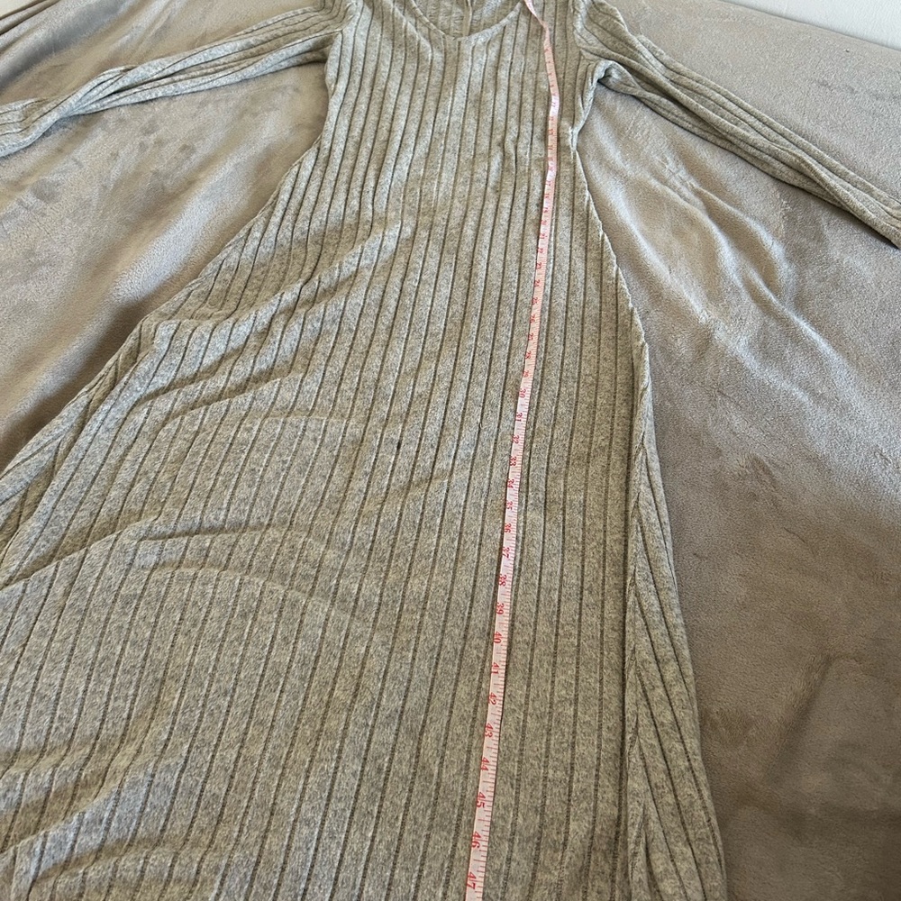 SHEIN Gray Asymmetrical Ribbed Dress